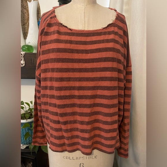 We The Free stripped long sleeve top size S/P - Picture 1 of 5